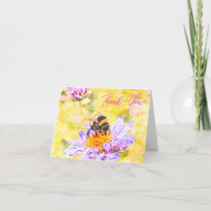 Bumblebee On Flower Thank You Card