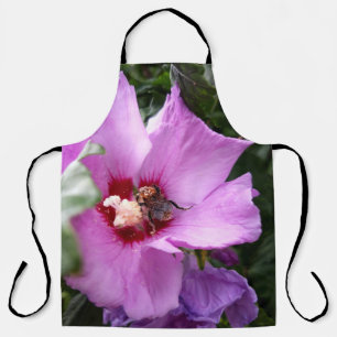 Bumblebee on Hibiscus Flower Apron