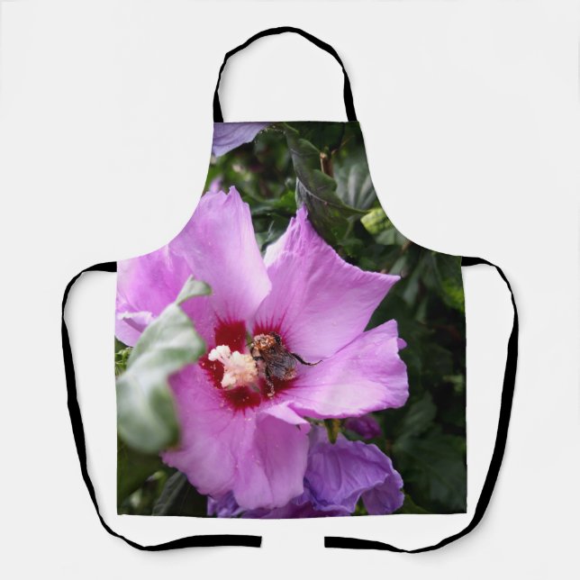 Bumblebee on Hibiscus Flower Apron (Front)