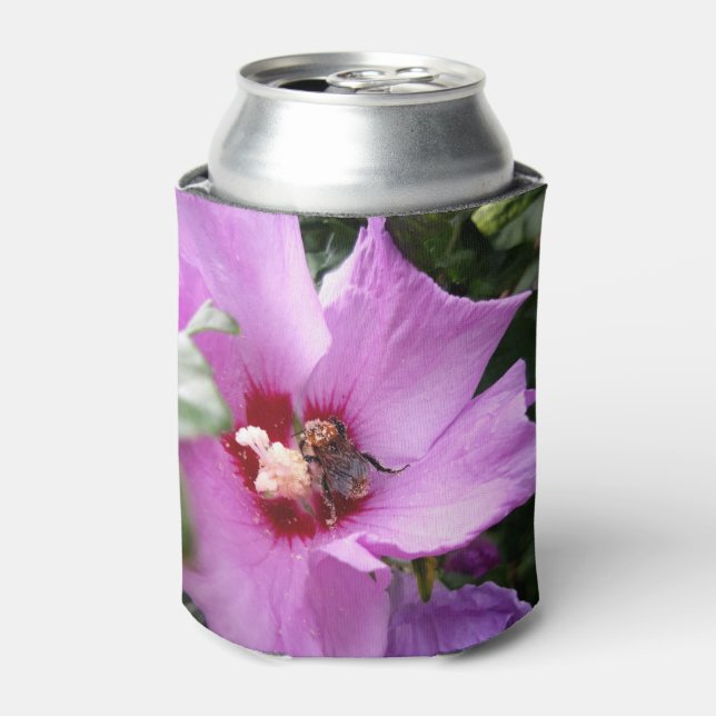 Bumblebee on Hibiscus Flower Can Cooler (Can Front)