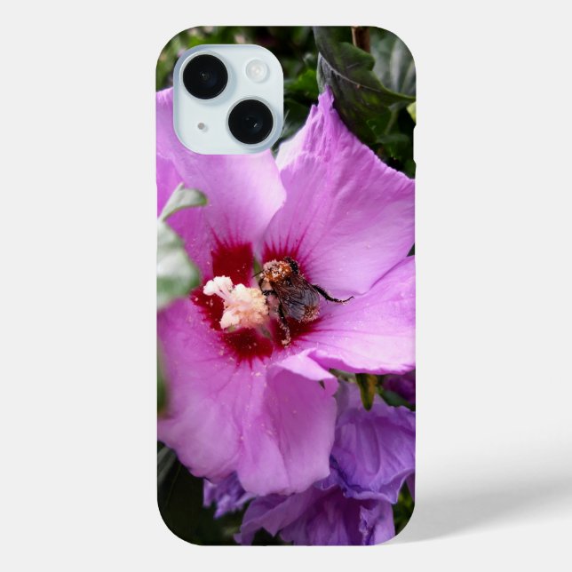 Bumblebee on Hibiscus Flower Case-Mate iPhone Case (Back)