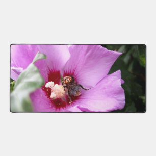Bumblebee on Hibiscus Flower Desk Mat
