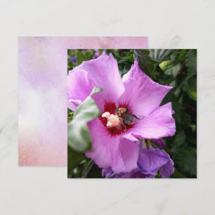 Bumblebee on Hibiscus Flower Holiday Card