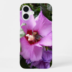 Bumblebee on Hibiscus Flower iPhone 16 Plus Case