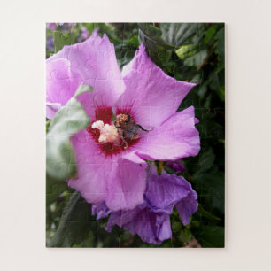 Bumblebee on Hibiscus Flower Jigsaw Puzzle