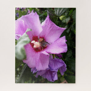 Bumblebee on Hibiscus Flower Jigsaw Puzzle