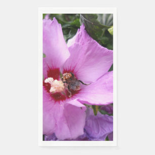 Bumblebee on Hibiscus Flower Napkin