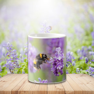 Bumblebee On Lavender  Coffee Mug