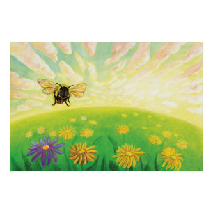 Bumblebee on the Horizon Nursery Poster