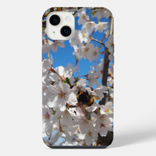 Bumblebee on wild cherry bloom iPhone 14 plus case