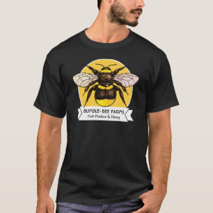 Bumblebee Retro Style Badge With Custom Text T-Shirt