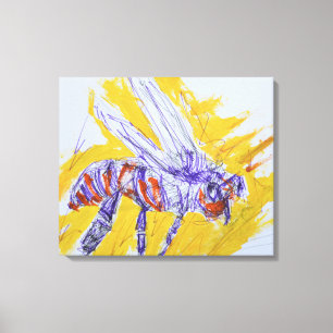 Bumblebee Sunburst Canvas Print