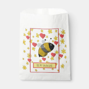 Bumblebee Valentine Daisy Pink Heart Cute Favour Bag