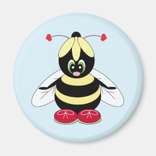 Bumblebee with Flower Hat Magnet
