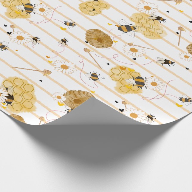 Bumblebee Wrapping Paper (Corner)
