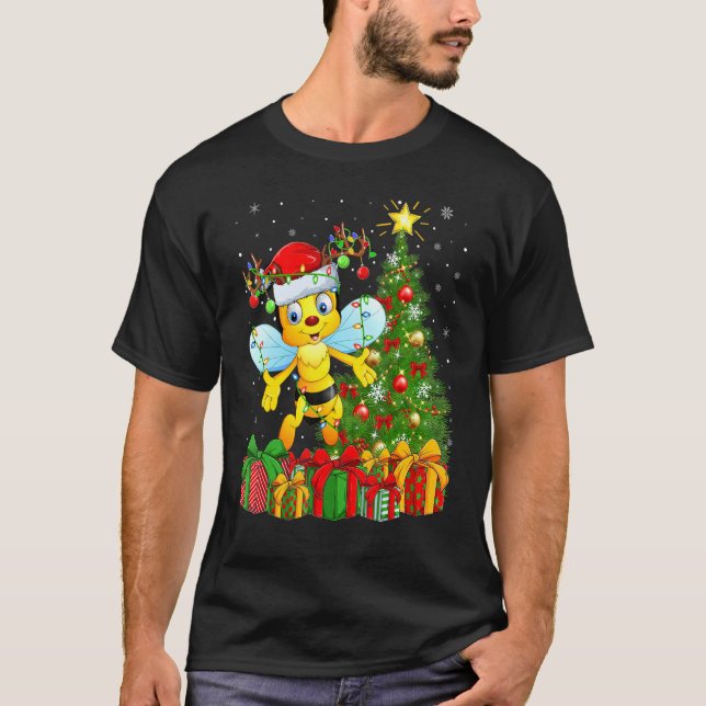 Bumblebee   Xmas Holiday Santa Bumblebee Christmas T-Shirt (Front)