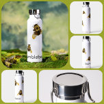 Bumblebees Customisable Photographic Water Bottle<br><div class="desc">Whether it is filled with water or sweet tea,  this water bottle has attracted bumblebees that appear to be crawling on the outside.  These cute fat and furry bumblebees add fun to any refreshment with their whimsical design.  Personalise with a Name or your own text.</div>