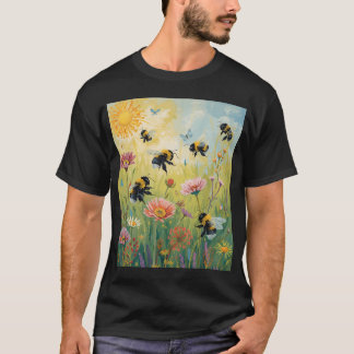 Bumblebees on Flowers T-Shirt