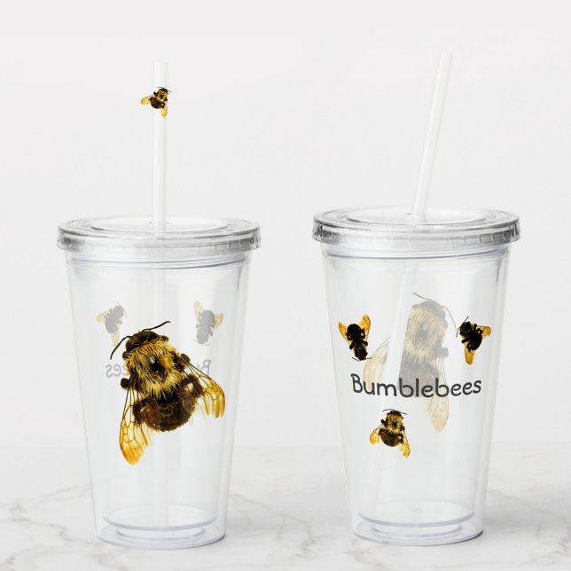 Bumblebees  Optical Illusion Photographic Acrylic Tumbler (Creator Uploaded)
