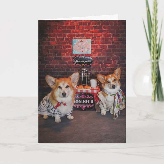 Bumbles and Dawgins Hello card (Front)