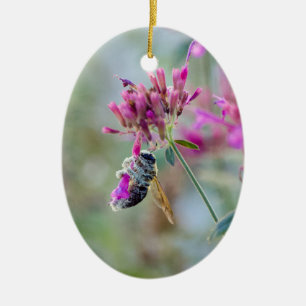 Bumble's Morning Pollen Fix Ceramic Ornament