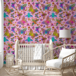 Bumbling Butterflies at Sunset Too Wallpaper