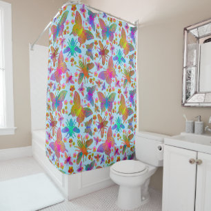 Bumbling Butterflies in Fresh Air DC Shower Curtain