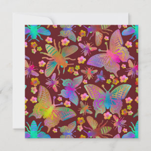Bumbling Butterflies on Iron Earth Card