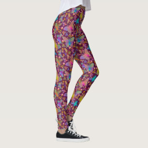 Bumbling Butterflies Under a Midnight Moon Leggings