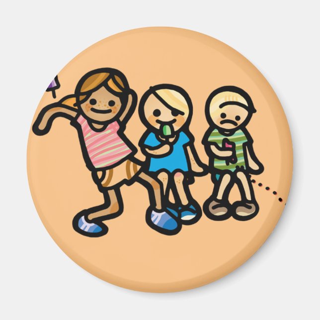 bummin' around button. magnet (Front)