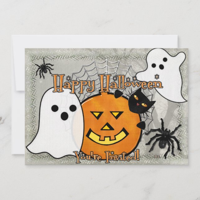 Bump in the Night Halloween Invitation (Front)