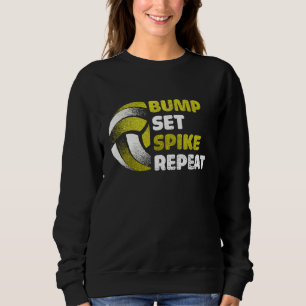 Bump Set Spike Repeat Golden Volleyball Gameday Sweatshirt