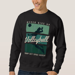 Bump Set Spike Repeat Player Coach Graphic Beach V Sweatshirt