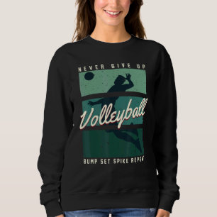 Bump Set Spike Repeat Player Coach Graphic Beach V Sweatshirt