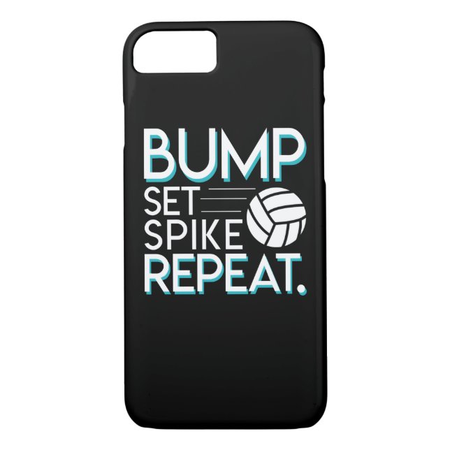 Bump Set Spike Repeat Volleyball Lover Gifts Case-Mate iPhone Case (Back)