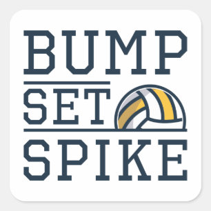 Bump Set Spike Square Sticker