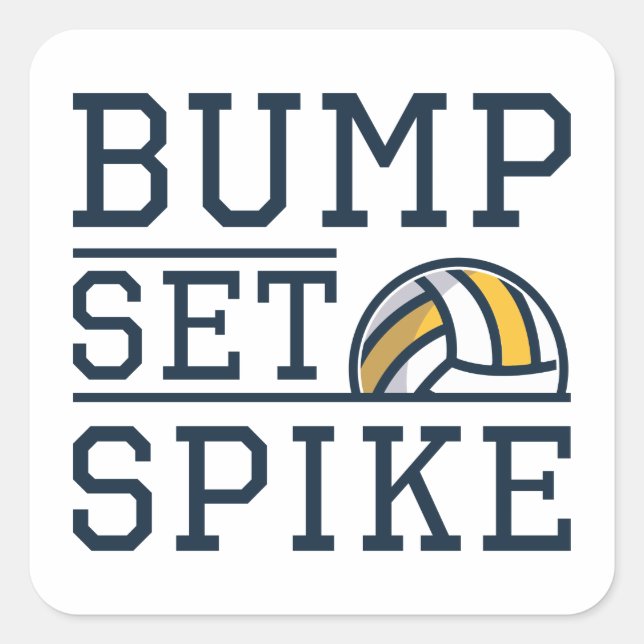 Bump Set Spike Square Sticker (Front)