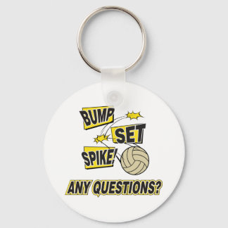 Bump Set Spike Volleyball Gift Key Ring