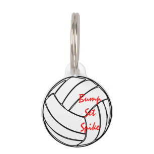 Bump Set Spike Volleyball Pet Tag