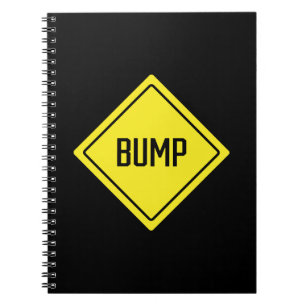 Bump Warning Sign Spiral Notebook