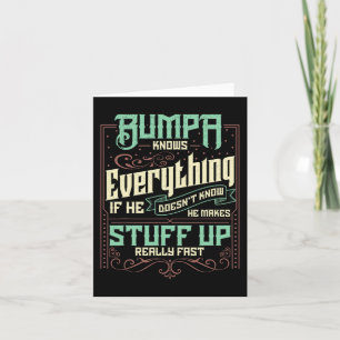 Bumpa knows everything funny bumpa fathers day gif card