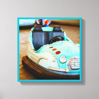 Bumper car amusement park canvas print