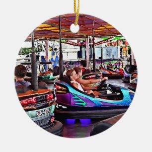 Bumper Cars Ceramic Ornament