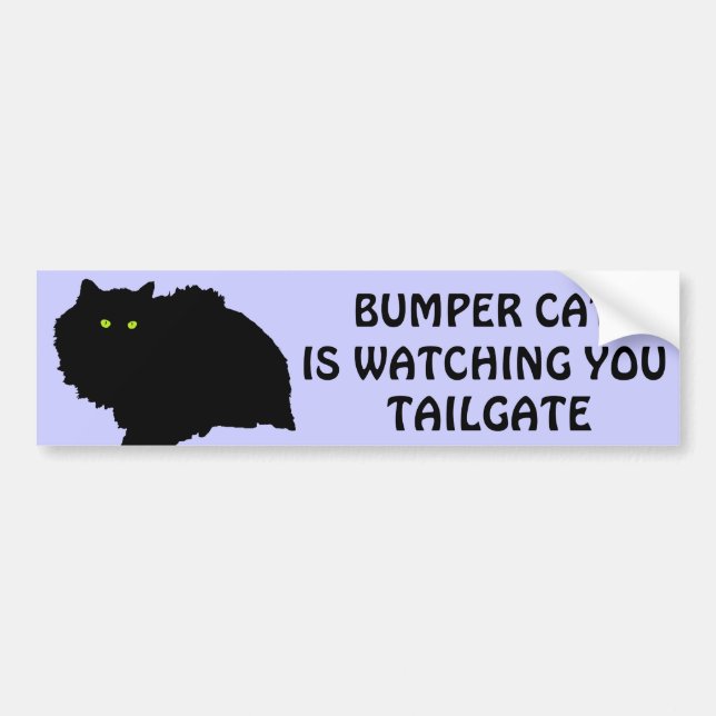 Bumper Cat is watching TAILGATE 9 Sticker (Front)