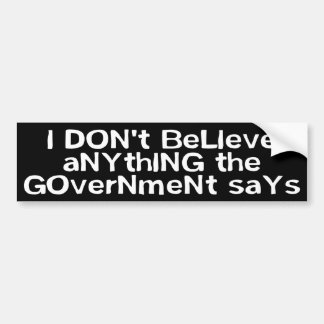 BUMPER_govtsays Bumper Sticker