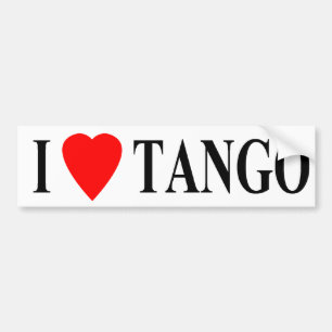 bumper i heart tango sticker