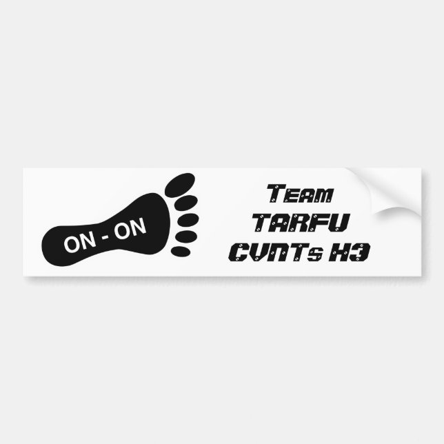 Bumper Sitcker you wanker Sticker (Front)