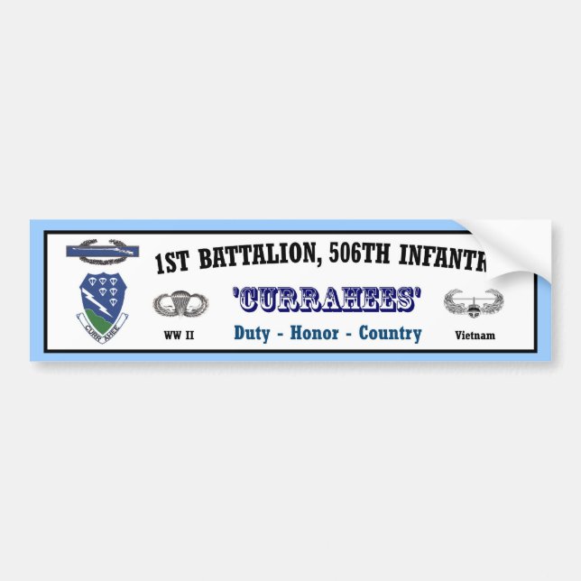 Bumper.Sticker - 1st Battalion, 506th Inf. Vietnam Bumper Sticker (Front)
