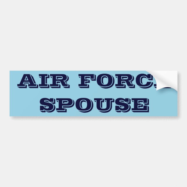 Bumper Sticker Air Force Spouse (Front)