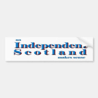 Bumper sticker An independent Scotland makes sense